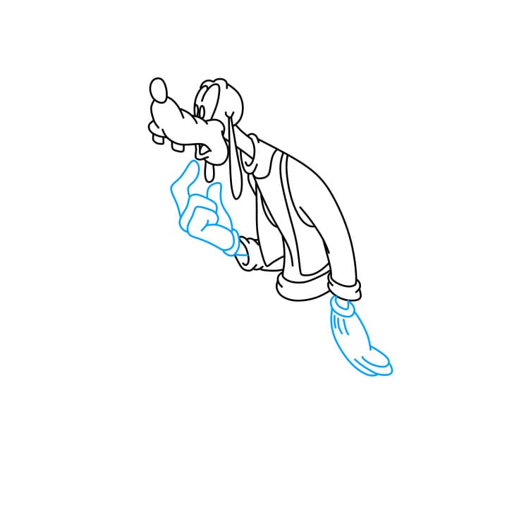 Hướng dẫn vẽ Goofy đơn giản - Bước 4