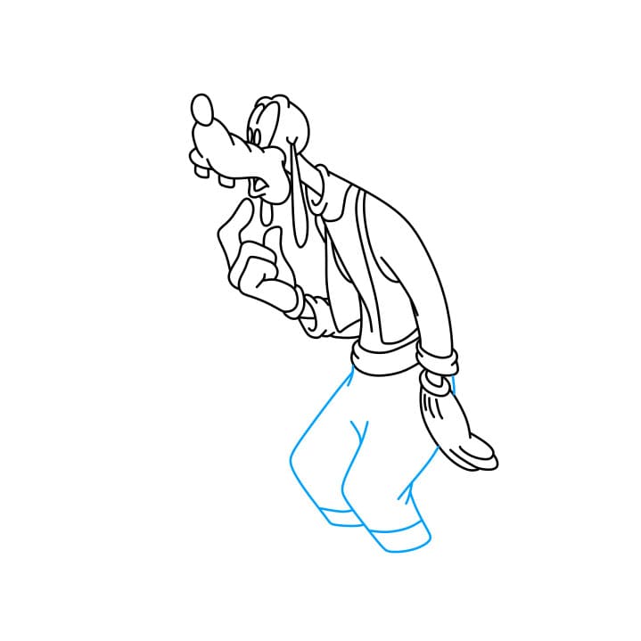 Hướng dẫn vẽ Goofy đơn giản - Bước 5