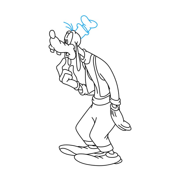 Hướng dẫn vẽ Goofy đơn giản - Bước 6