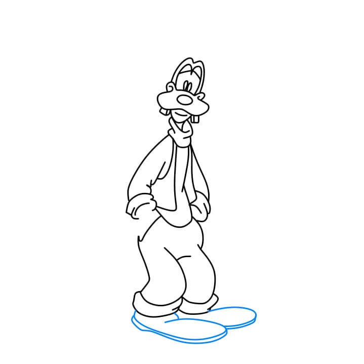 Hướng dẫn vẽ Goofy đơn giản - Bước 5