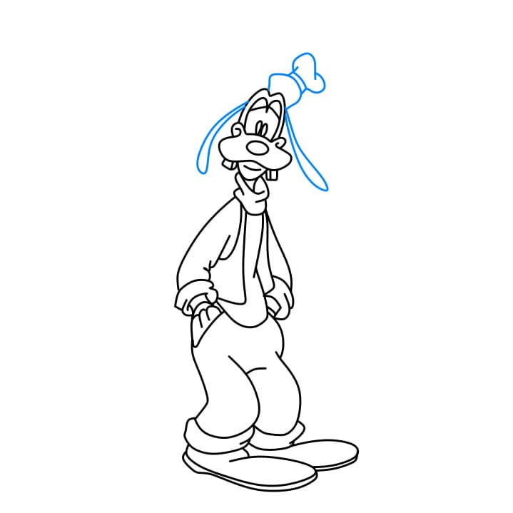 Hướng dẫn vẽ Goofy đơn giản - Bước 6