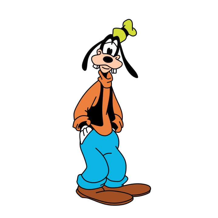 Hướng dẫn vẽ Goofy đơn giản - Bước 7