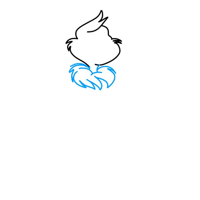 Hướng dẫn vẽ Grinch trong phim Kẻ cắp Giáng Sinh - Bước 2