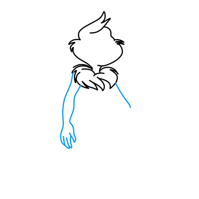 Hướng dẫn vẽ Grinch trong phim Kẻ cắp Giáng Sinh - Bước 3