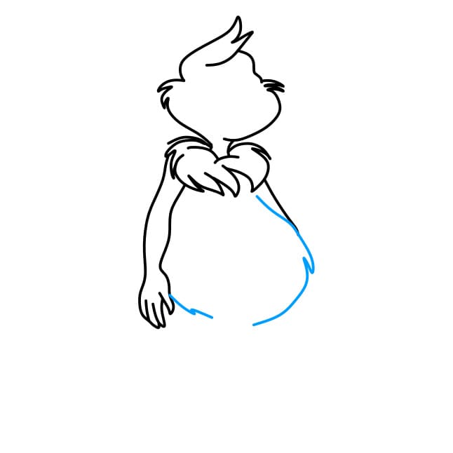 Hướng dẫn vẽ Grinch trong phim Kẻ cắp Giáng Sinh - Bước 4