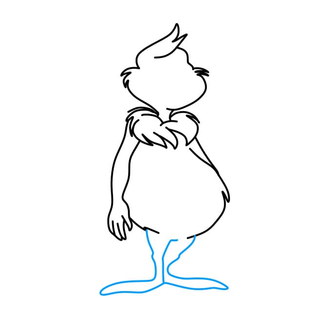 Hướng dẫn vẽ Grinch trong phim Kẻ cắp Giáng Sinh - Bước 5