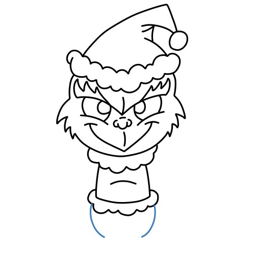 Hướng dẫn vẽ Grinch trang phục giáng sinh - Bước 10