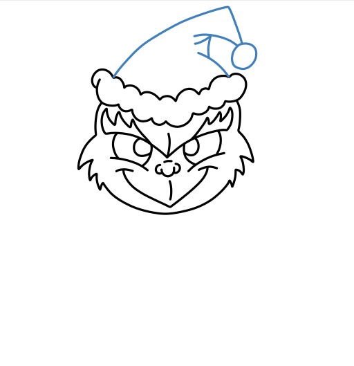 Hướng dẫn vẽ Grinch trang phục giáng sinh - Bước 6