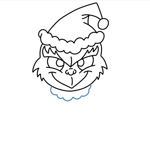 Hướng dẫn vẽ Grinch trang phục giáng sinh - Bước 7