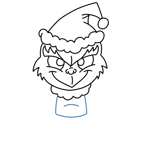 Hướng dẫn vẽ Grinch trang phục giáng sinh - Bước 8