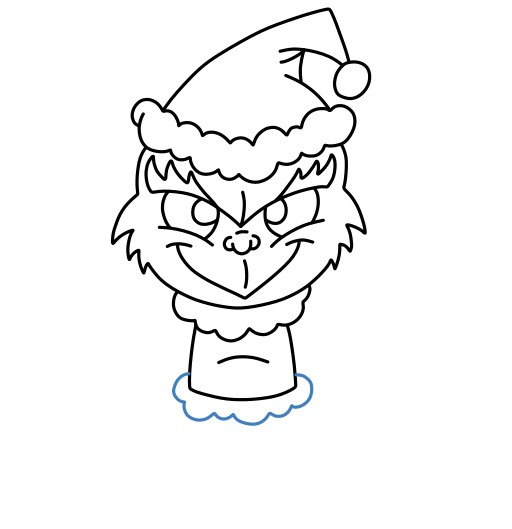 Hướng dẫn vẽ Grinch trang phục giáng sinh - Bước 9