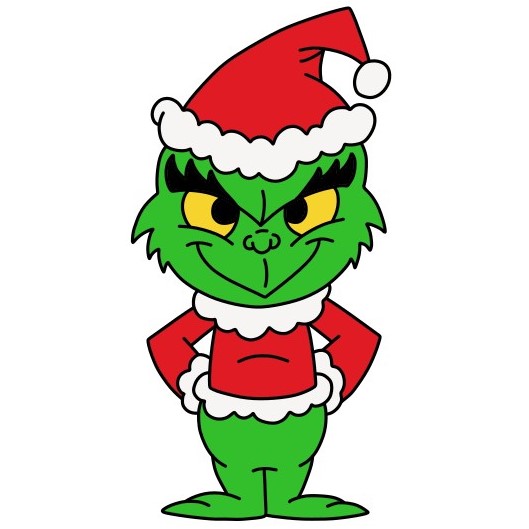 Hướng dẫn vẽ Grinch trang phục giáng sinh