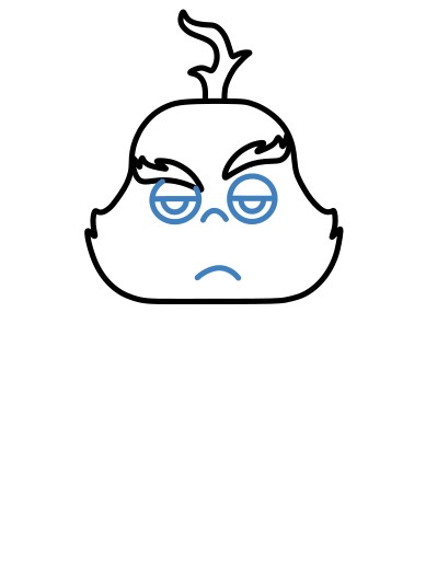 Hướng dẫn vẽ Grinch chán nản - Bước 4