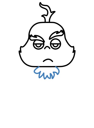 Hướng dẫn vẽ Grinch chán nản - Bước 5