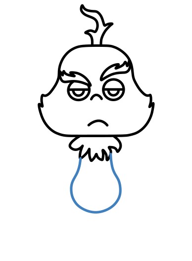 Hướng dẫn vẽ Grinch chán nản - Bước 6