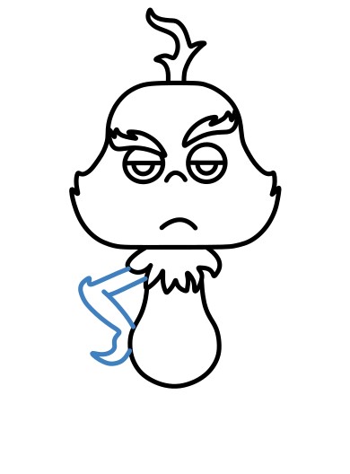 Hướng dẫn vẽ Grinch chán nản - Bước 7
