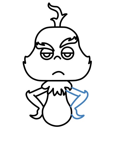 Hướng dẫn vẽ Grinch chán nản - Bước 8