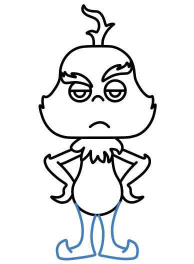 Hướng dẫn vẽ Grinch chán nản - Bước 9