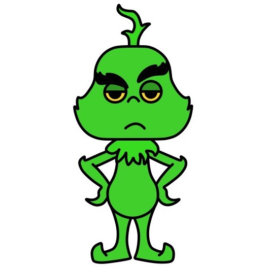 Hướng dẫn vẽ Grinch chán nản