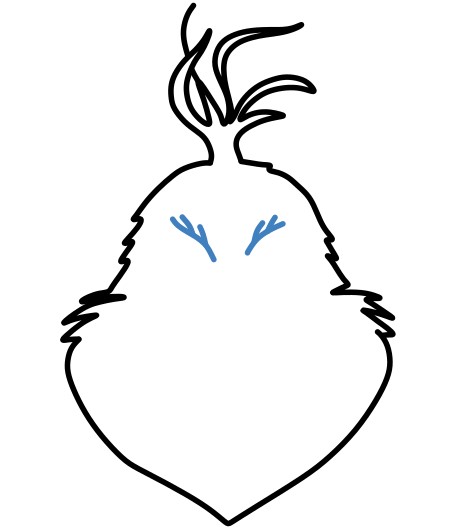 Hướng dẫn vẽ đầu của Grinch - Bước 4