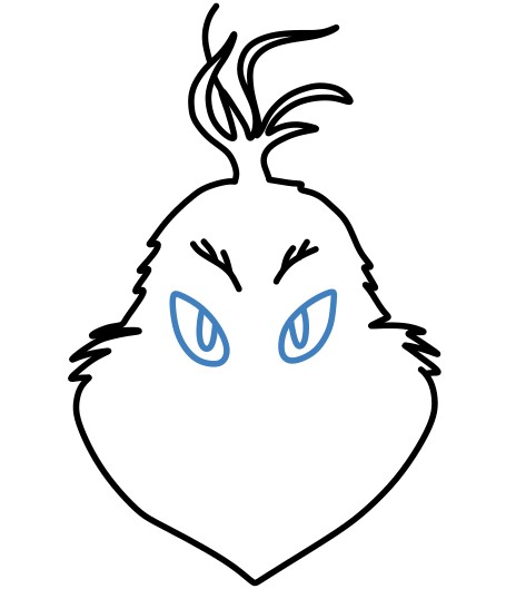 Hướng dẫn vẽ đầu của Grinch - Bước 5