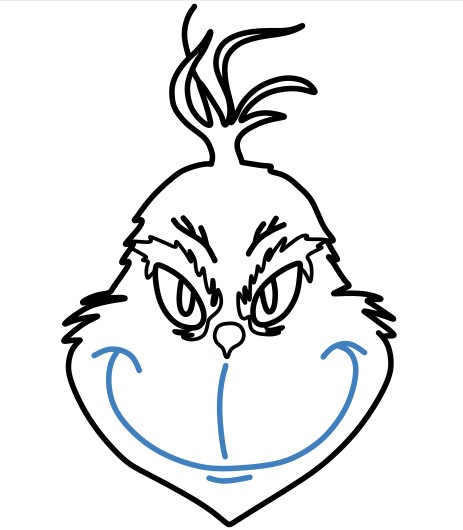 Hướng dẫn vẽ đầu của Grinch - Bước 8