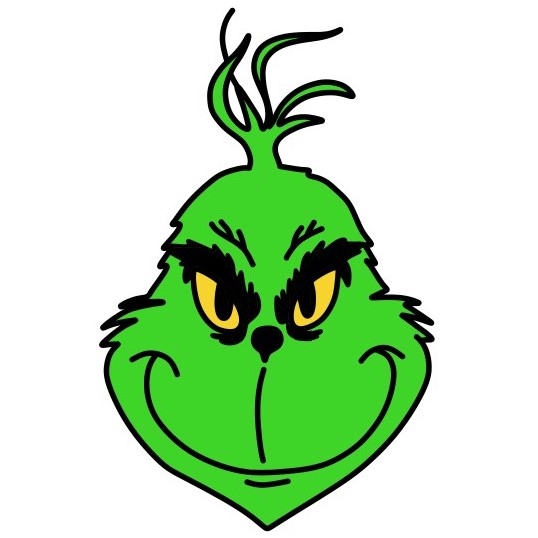 Hướng dẫn vẽ đầu của Grinch
