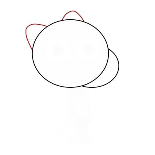 Hướng dẫn cách vẽ Gumball đơn giản (Hoạt hình Thế giới kỳ diệu của Gumball) - Bước 2