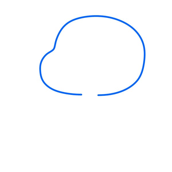 Hướng dẫn vẽ Gumball vui vẻ và thân thiện cho bé - Bước 1