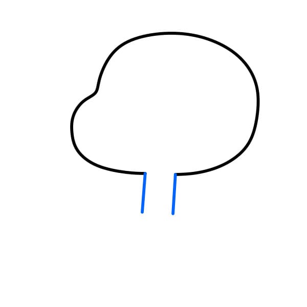 Hướng dẫn vẽ Gumball vui vẻ và thân thiện cho bé - Bước 2