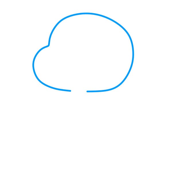 Hướng dẫn vẽ Gumball vui vẻ và thân thiện cho bé - Bước 1