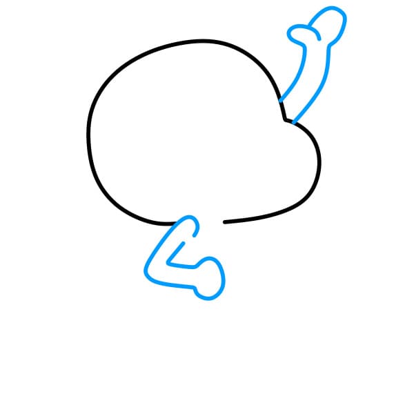 Hướng dẫn vẽ Gumball vui vẻ và thân thiện cho bé - Bước 2