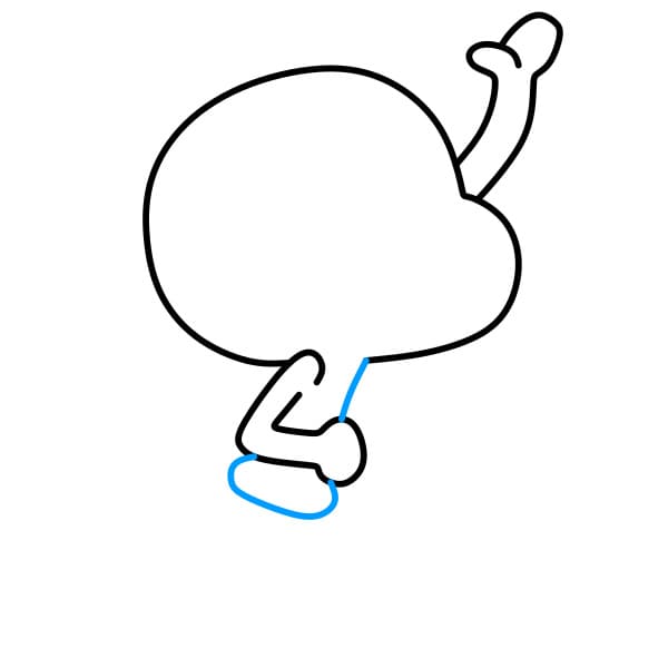 Hướng dẫn vẽ Gumball vui vẻ và thân thiện cho bé - Bước 3