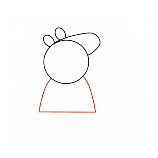 Hướng dẫn cách vẽ heo Peppa dễ thương và đơn giản cho bé - Bước 4