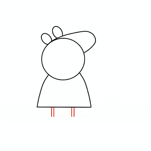 Hướng dẫn cách vẽ heo Peppa dễ thương và đơn giản cho bé - Bước 5