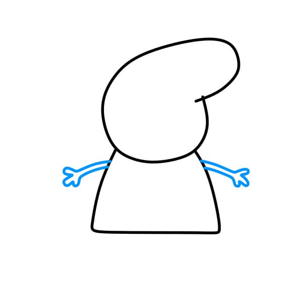 Hướng dẫn vẽ Heo Peppa đơn giản và đẹp cho bé - Bước 3