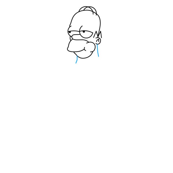 Hướng dẫn vẽ nhân vật Homer Simpson - Bước 5