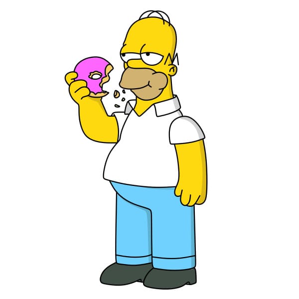 Hướng dẫn vẽ nhân vật Homer Simpson