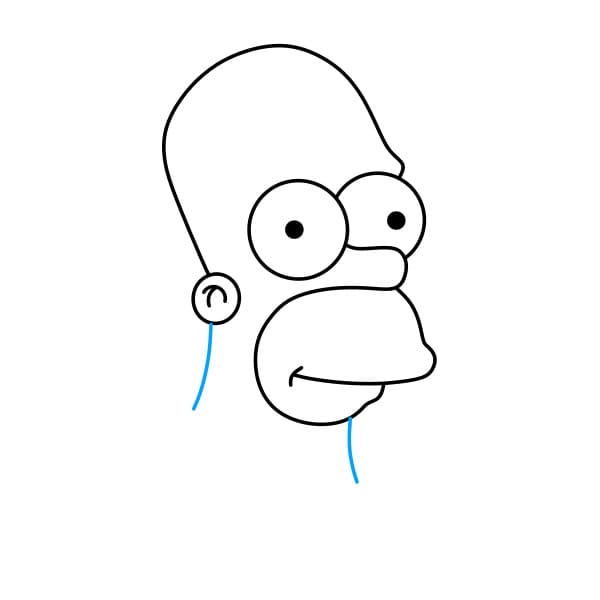 Hướng dẫn vẽ chân dung của ngài Homer Simpson - Bước 4