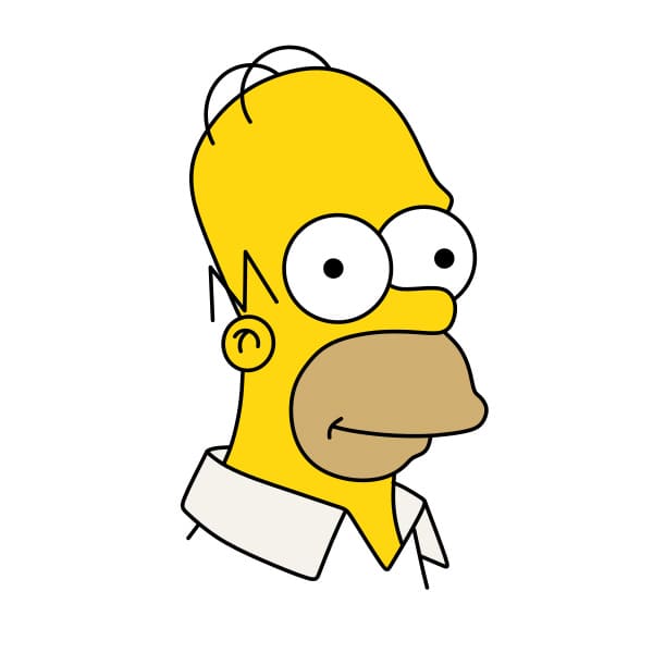 Hướng dẫn vẽ chân dung của ngài Homer Simpson
