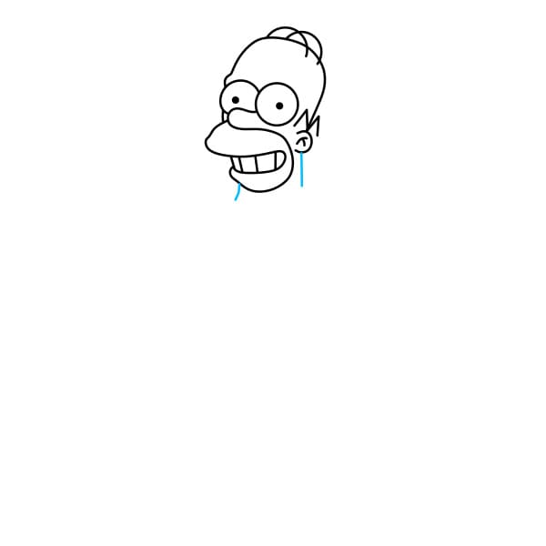 Hướng dẫn vẽ ngài Homer Simpson vui vẻ - Bước 5