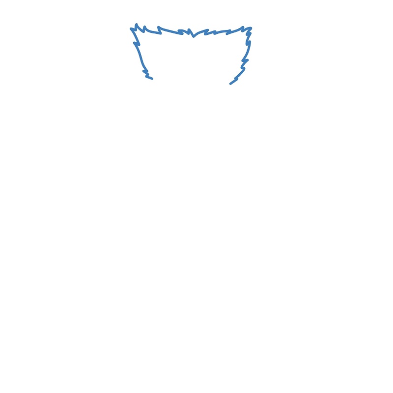 Hướng dẫn vẽ Huggy Wuggy đáng sợ. - Bước 1