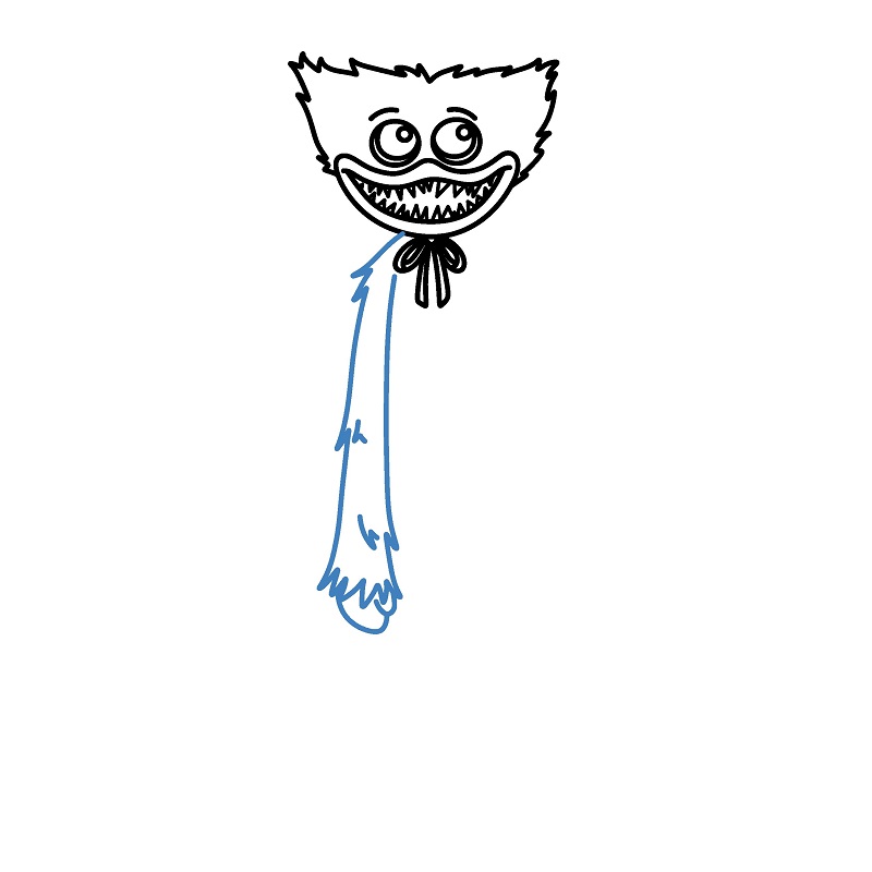 Hướng dẫn vẽ Huggy Wuggy đáng sợ. - Bước 6