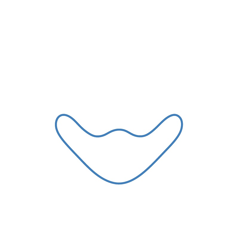 Hướng dẫn vẽ đầu của Huggy Wuggy. - Bước 1