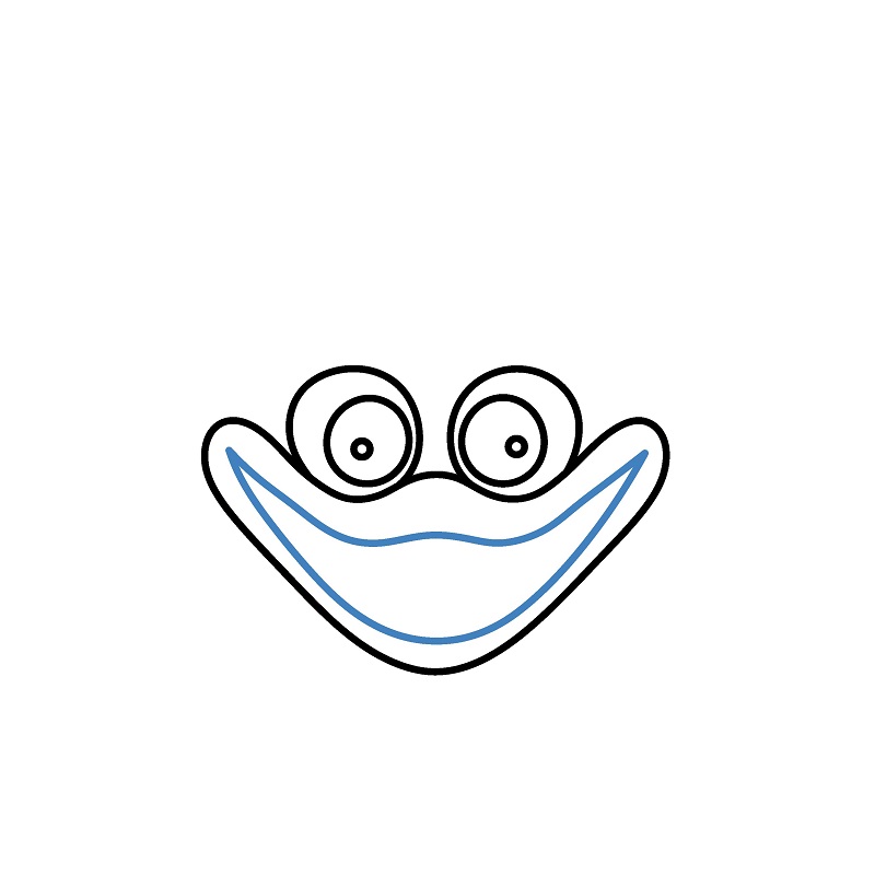 Hướng dẫn vẽ đầu của Huggy Wuggy. - Bước 3