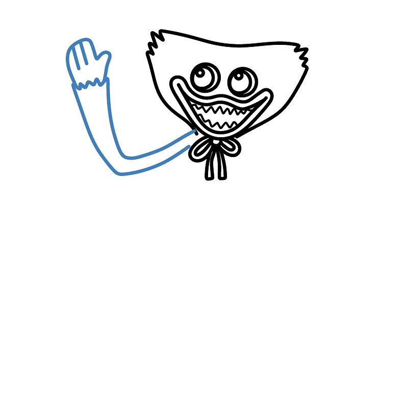 Hướng dẫn vẽ Huggy Wuggy vui vẻ. - Bước 6