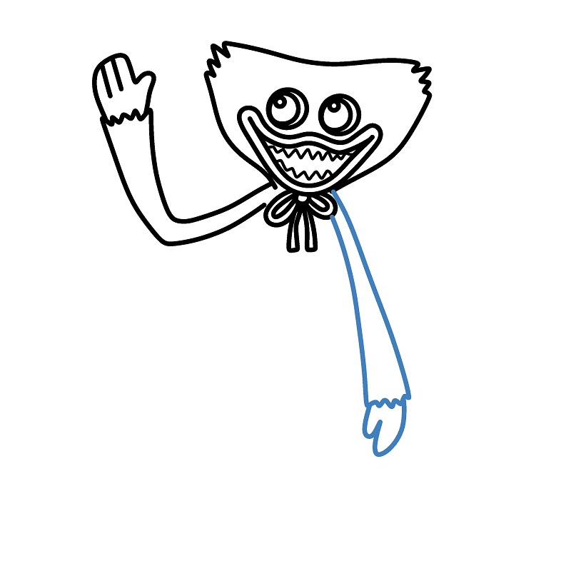 Hướng dẫn vẽ Huggy Wuggy vui vẻ. - Bước 7