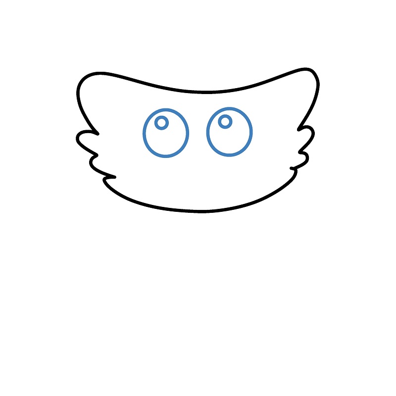 Hướng dẫn vẽ Huggy Wuggy chibi. - Bước 2