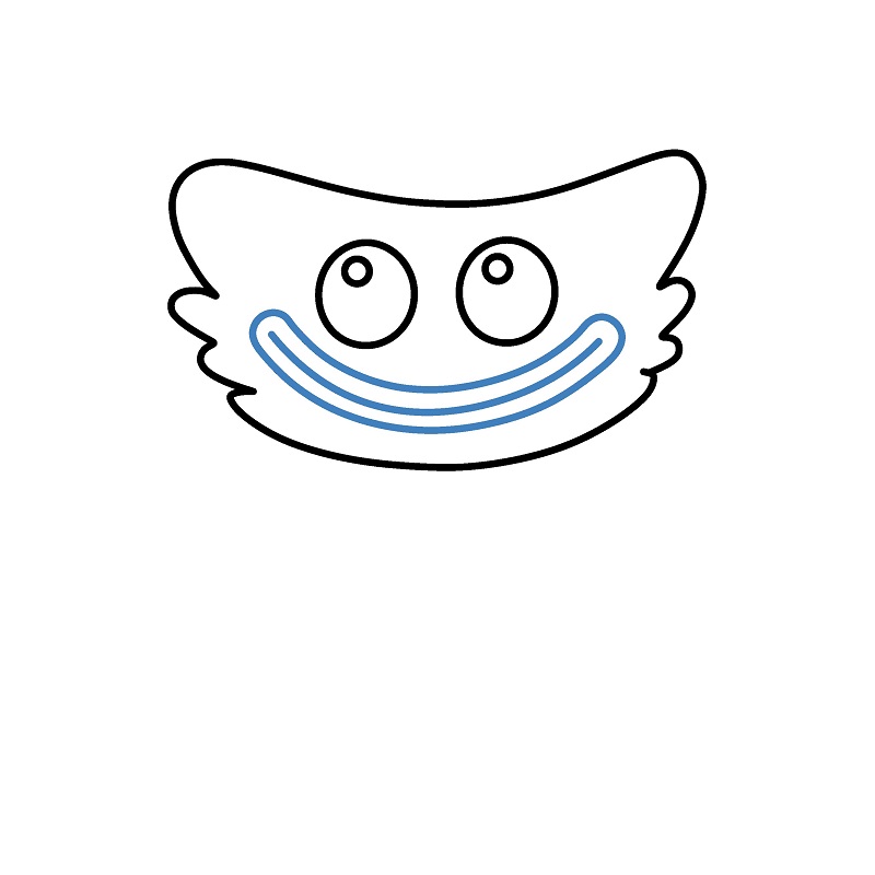 Hướng dẫn vẽ Huggy Wuggy chibi. - Bước 3