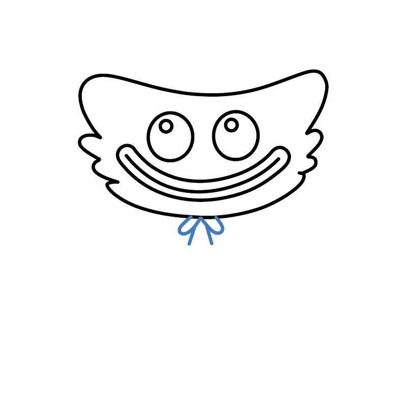 Hướng dẫn vẽ Huggy Wuggy chibi. - Bước 4